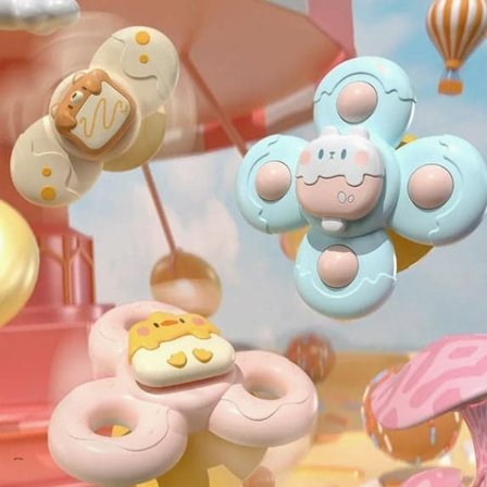 Sugekop Spinnende Babylegetøj, 3-pak Sensorisk Legetøj til Småbørn_TF_TF