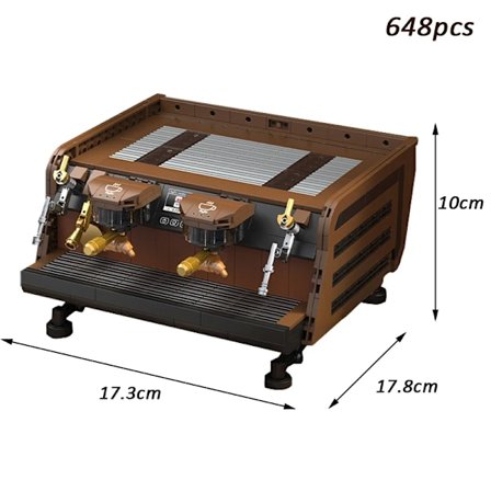 846 delar kreativ kaffekvarn byggklossar cafétillverkare skrivbordsdekoration mikro montera klossleksaker gåvor för barn flickor