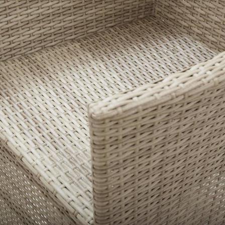 Vidaxl Justerbara Trädgårdsstolar 2 St Med Dynor Konstrotting Be Beige