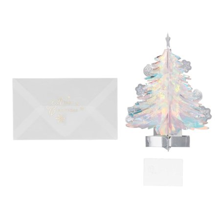 Julkort med Glitter Julgran Kuvert Klar Gravering Papper Roliga Julkort för Att Skriva Välsignelser