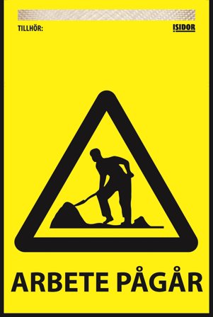 Isidor 496867 Flagga med ögla upptill, Skyltar