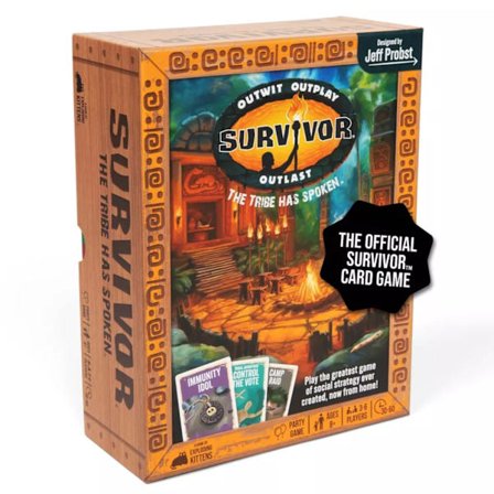 Exploding Kittens Survivor: The Tribe Has Spoken – Familiespill for aldersgruppen 8 år og oppover – 3 til 6 spillere – flott for voksne, tenåringer og