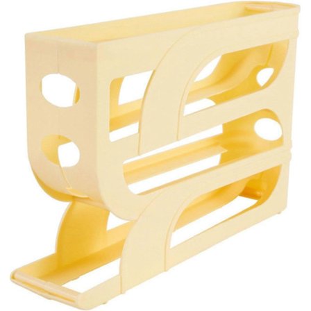 4-etasjers eggeholder - Eggbrett for kjøleskap | Automatisk rullende eggdispenser | Eggdispenser med stor kapasitet