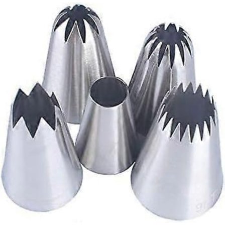 Store sprøjtedyse, sprøjtepose frostingdyser, dekorationer til bagværk og cupcakes