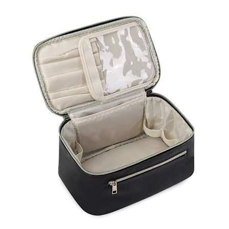 Bärbar kosmetisk väska med dragkedja med handtag Vattentät toalettväska för flera ändamål för kvinnor, flicka, kvinnor