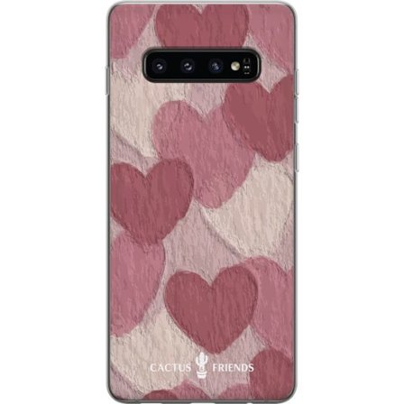 Kompatibel Mobilcover til Samsung Samsung Galaxy S10 Cactus and Friends - Blush Paper Hearts