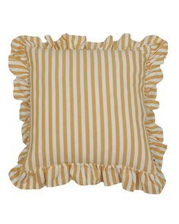 Pudebetræk Svea stribet med volant 1-pak Gul