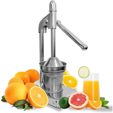 Citruspress håndpresse appelsinjuicepresse manuel juicepresse citronpresse presse til lime granatæble grapefrugt og anden frugt rustfrit stål si
