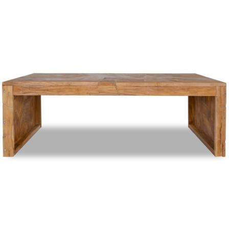 Vidaxl Soffbord Eroderat Teakträ 110x35x38 Cm Brun