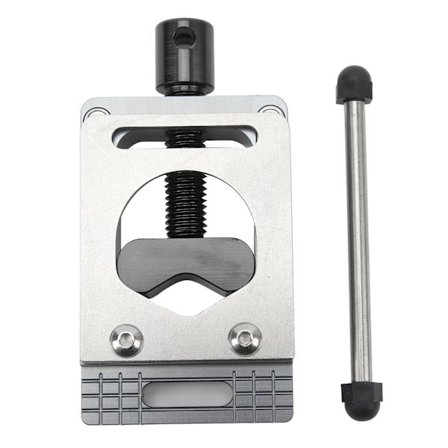 Pyöräsahan ohjain alumiiniseoksesta, pyörän haarukan ohjausputken satulatolpan ohjaustangon säädettävä sahausohjain maantiepyörille, musta