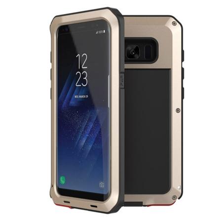 HEAVY DUTY Skyddsfodral i Aluminium för Samsung Galaxy S8 Guld