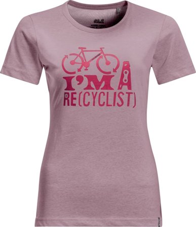 Jack Wolfskin Women's Ocean Trail Tee Women short-sleeved sweaters Purple S