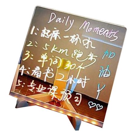 LED Akryl Memobord Glödande Meddelandetavla Klar Akryl Belyst Skrivtavla för Barn Skriva Rita Konstprojekt Flerfärgad[D]