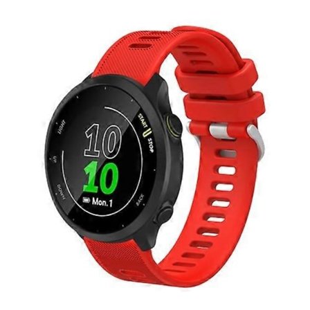För Garmin Forerunner 245 Music 20mm Silikon Twill Klockarmband (FMY)