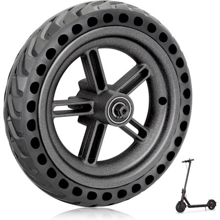 Xiaomi M365/1s komplett hjul, 8,5 tums komplett hjul bakhjul, Xiaomi M365/1s komplett hjul med original lager (M365/1s 1 styck)