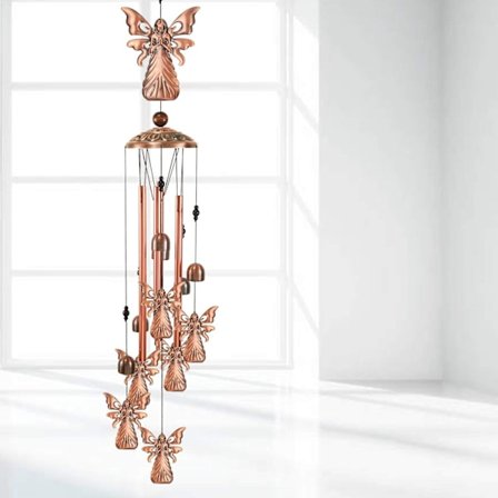 Vindklokker utendørs engel vindklokker dekorasjon engel vindklokker interiørdekorasjon med 4 rør