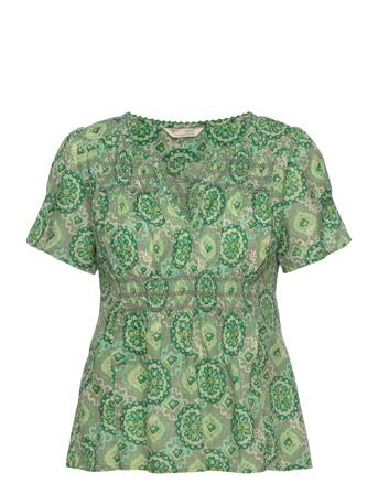 Scarlet Blouse Blouses Short-sleeved Grønn ODD MOLLY*Betinget Tilbud