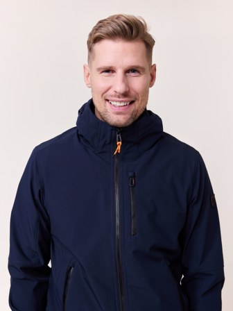 MATCH - Dylan softshell jakke - Redford - Str. S - Herre - Jakker & Frakker - Blå - 88% polyester-resirkulert, 12% elastan