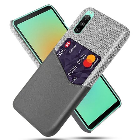 Bofink Sony Xperia 10 IV skal med korthållare - Silver/Grå