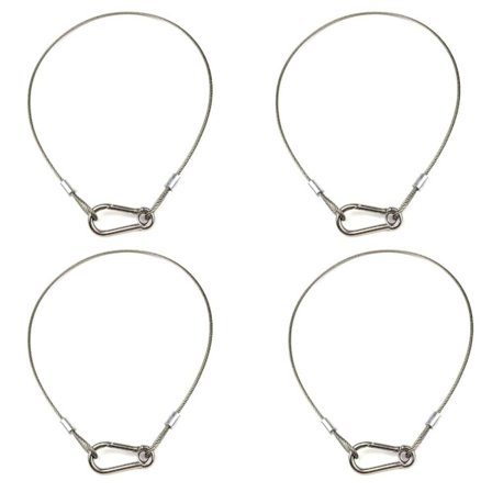 4 Stk Sikkerhedskabellås Cykellås Krog Kabel Wirelås