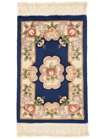 Tapete Oriental China 90 Line 60X90 Preto/Bege (Lã, China)