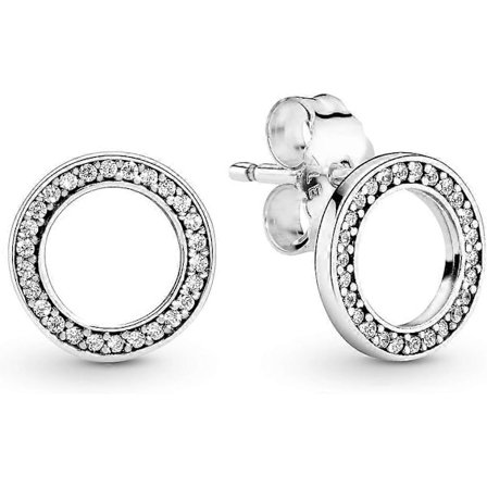 Dam Forever Pandora Cubic Zirconia Örhängen i Sterling Silver