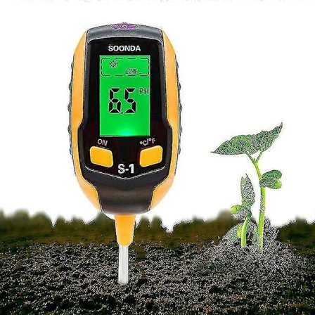 Jord pH-måler 4-i-1 Jordtester Fuktighet Digitalt Plante Termometer Test Fuktighetsmåler For Potteplanter Hager Plener