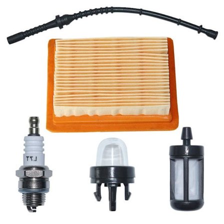 Luftfilter, drivstoffilter, slange og primerpære Kompatibel med Stihl FS120 FS200 FS250 FS300 FS450