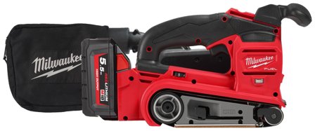 Milwaukee M18 FBTS75-502X Bandslip med batteri och laddare, Maskiner