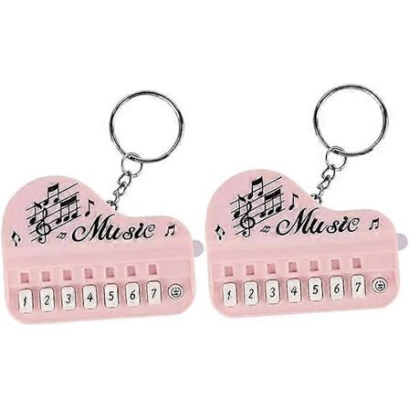 2 stk. Søtt Nøkkelring Lite Fiolin Nøkkelkjede Bil Nøkkelring Veske Anheng Sjarm Piano Nøkkel Anheng Veske