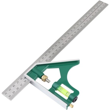 300 mm Kvadratisk Kombinationsvinkelmåler - Multifunktionel 90 Grads Vinkelmåler