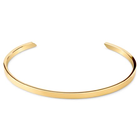 Brazalete ajustable de acero inoxidable en tono dorado mate de 3 mm para hombres - Brazaletes