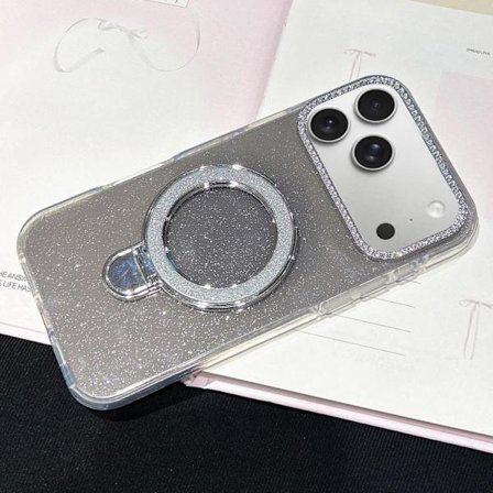 iPhone 17 Pro Skal med Gradient Glitter Diamanter och MagSafe