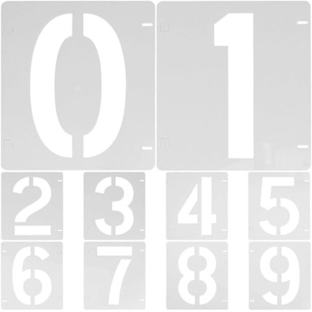 10 Ark Tal Skabeloner til Maling Plastik Maling Skabeloner Bondegård Skabelon Tal Skabeloner 2024THO