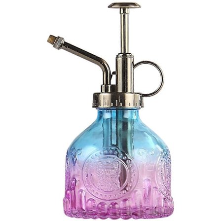 Glass Sprayflaske, 16,5 cm høy vintage vannkanne med toppumpe, lekkasjesikker høyt forstøvende dyse for blomsterhageplanter, rengjøringsløsninger - 