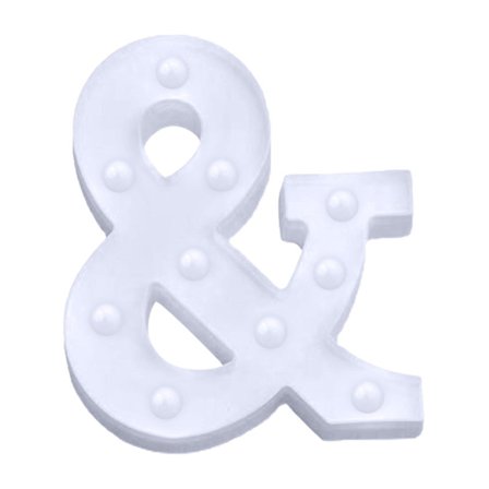 Fjernbetjening Alfabetiske Bogstavlys LED Lys Op Hvid Plastikbogstaver Stående