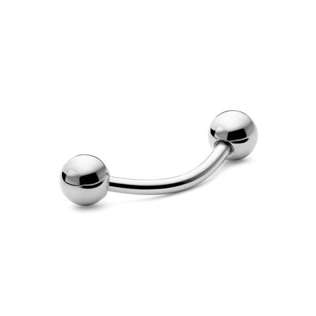 Piercing banane en acier chirurgical argenté 6 mm pour hommes - Bijoux pour piercing à l'oreille - Bijoux de piercing