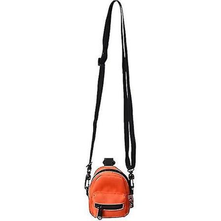 Trendy anheng mini veske, oxford stoff crossbody vesker, kvinner mini myntpung med justerbare avtakbare stropper for gutter jente oransje
