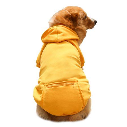 Stor hundtröja med dragkedja Hoodie Sweatshirt enfärgade kläder H