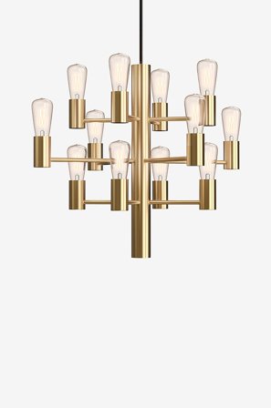 Herstal - Lysekrone Manola Mini 12 - Messing - Loftpendler - Fra Homeroom