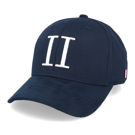 Les Deux - Blau adjustable Cap - Baseball Cap Suede Ii Dark Navy/White Adjustable @ Hatstore