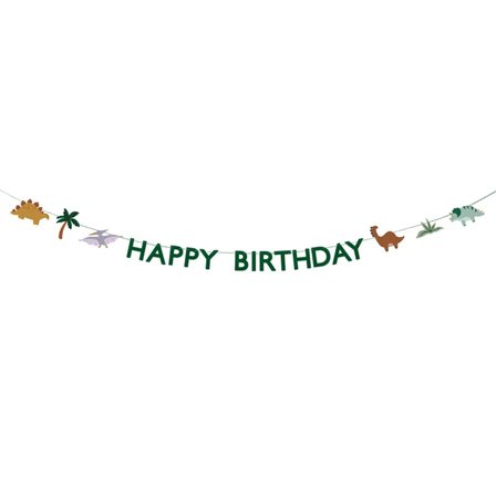 Dinosaurier Triceratops "Happy Bithday" Banner 3m