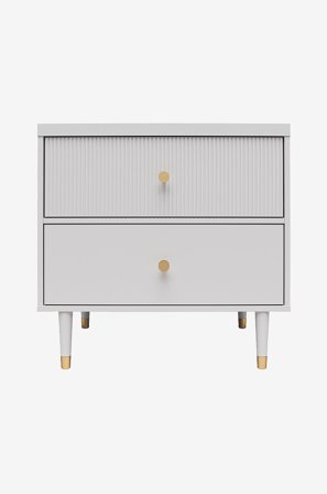 CosmoLiving by Cosmopolitan - Yöpöytä Elizabeth - Harmaa - Yöpöydät - - Homeroom