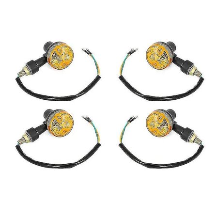 (pow yeah!) 2024 Nye 4 X LED-indikatorer 6V Blinklys Gult Motorsykkel Blinklys 6 Volt Motorsykkel