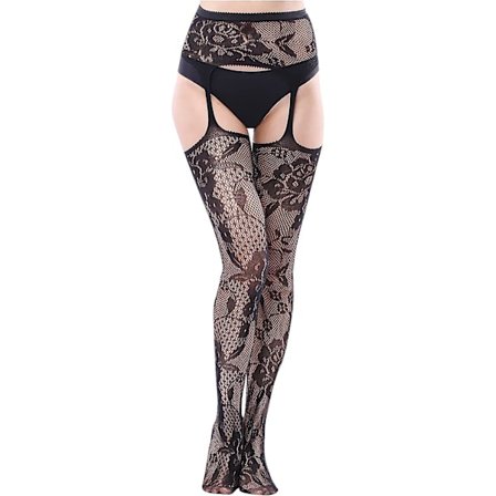 Kvinnors nätstrumpor, höga lårhöga, genomskinliga strumpbyxor, hängselbyxor, sexiga