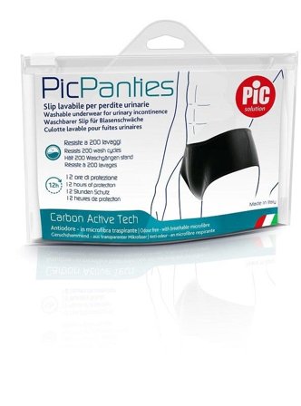 PicPanties Slip Lavabile per Perdite Urinarie Uomo Livello 2 Nero