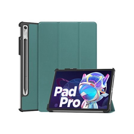 Lenovo Tab P12 Fodral med Vikbart Ställ Surfplatta Skyddsfodral Sziqiqi Mörkgrön