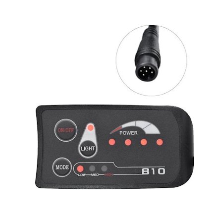 Varm 6-pin S810 E-cykel Meter LED Display Ip65 36v Uart til Elcykel Elektrisk Cykel Meter (36v)