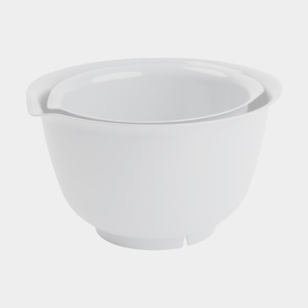 Cuencos set Nordiska Plast, blanco mate, 1.5/2.75 litros, 2 piezas