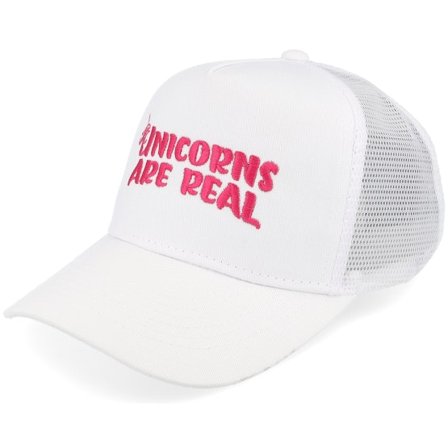 Unicorns - White trucker Gorra - Kids Unicorns Are Real White/White A-Frame Trucker @ Hatstore